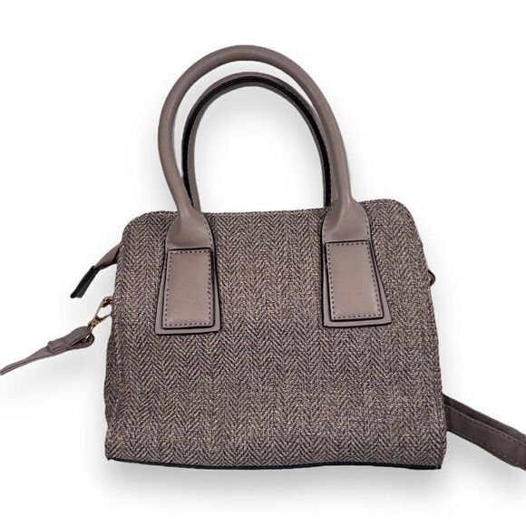 Strathurie Scotland Tweed Herringbone Handbag Purse Grey - Picture 3 of 10